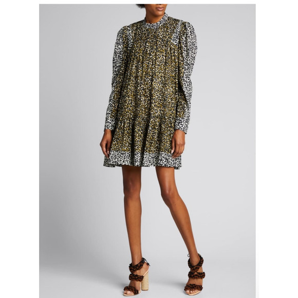 Ulla Johnson Amira Army Leopard Print Dress - Picture 9 of 10